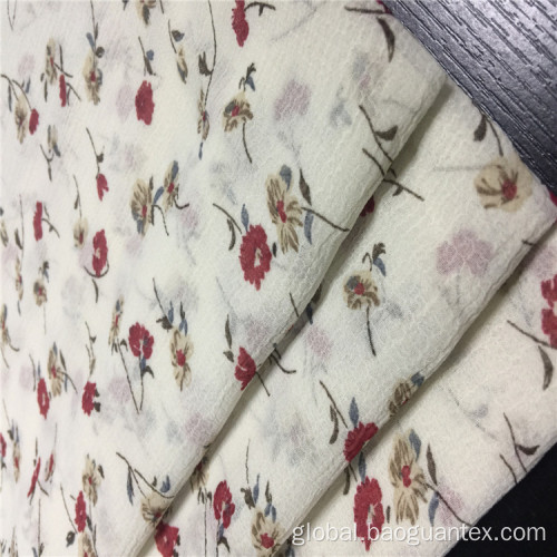 Floral Printed 100% Polyester Chiffon Crepe Textile